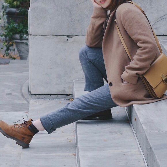 SOLD Uniqlo Women Wool Camel Coat / Blazer Size M - Picture 3 of 8